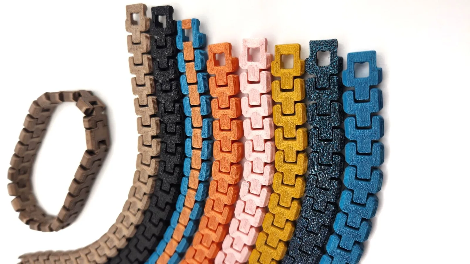 Pulsera flexible de eslabones impreso en 3D, foto 4