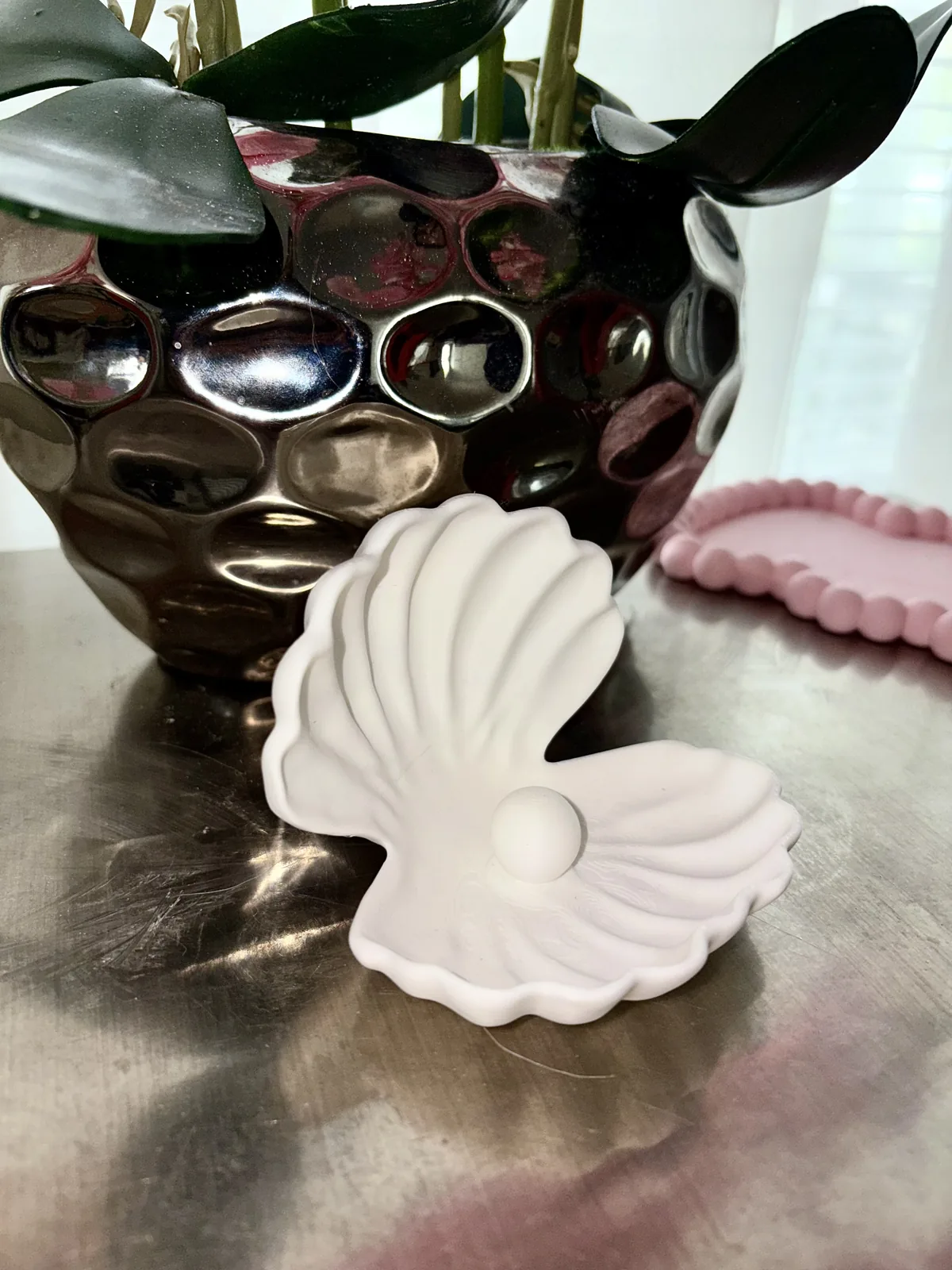 3D printed Clamshell Jewelry Tray with Pearl, photo 3