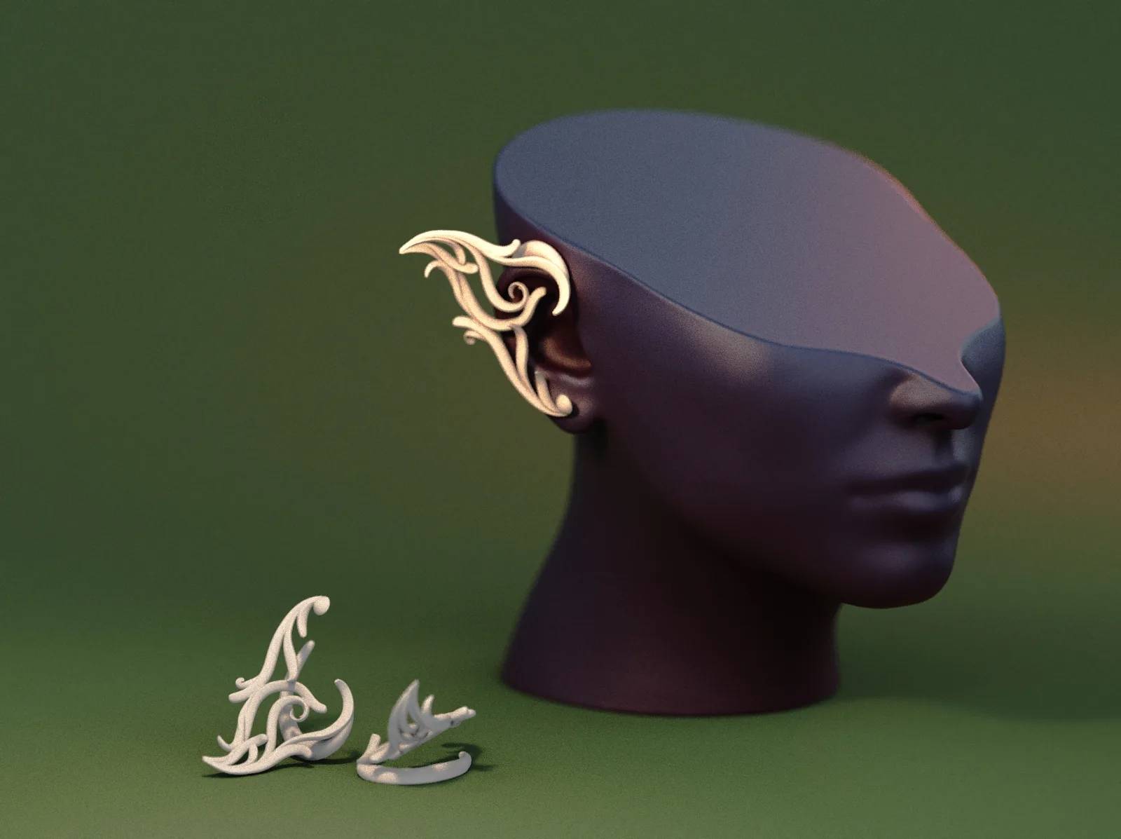 3D printed Elf Ear Cuffs, photo 3