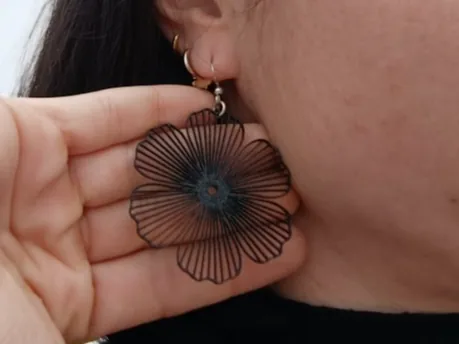 Aretes de flor calada