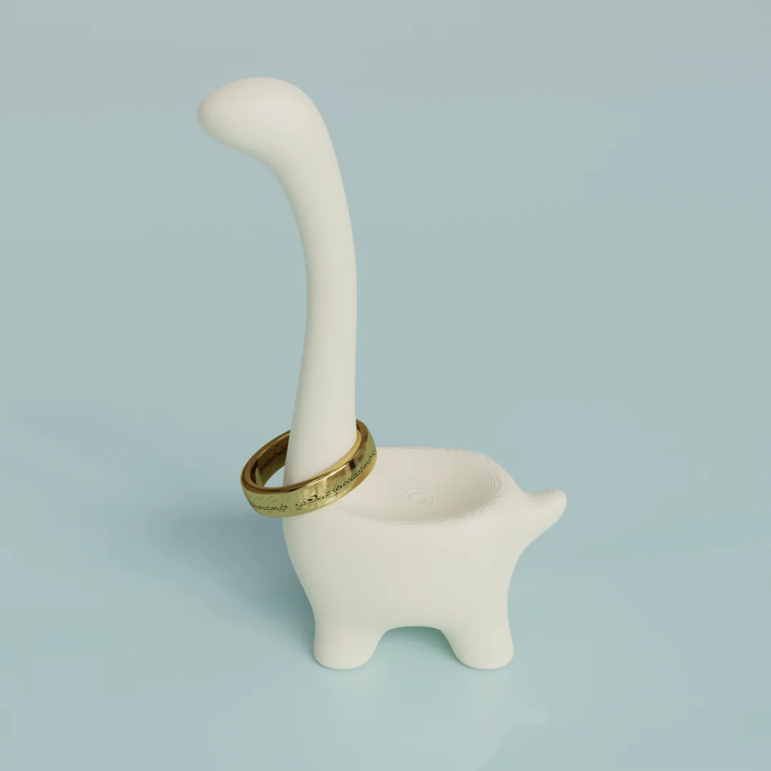 Porta anillos dinosaurio impreso en 3D, foto 3