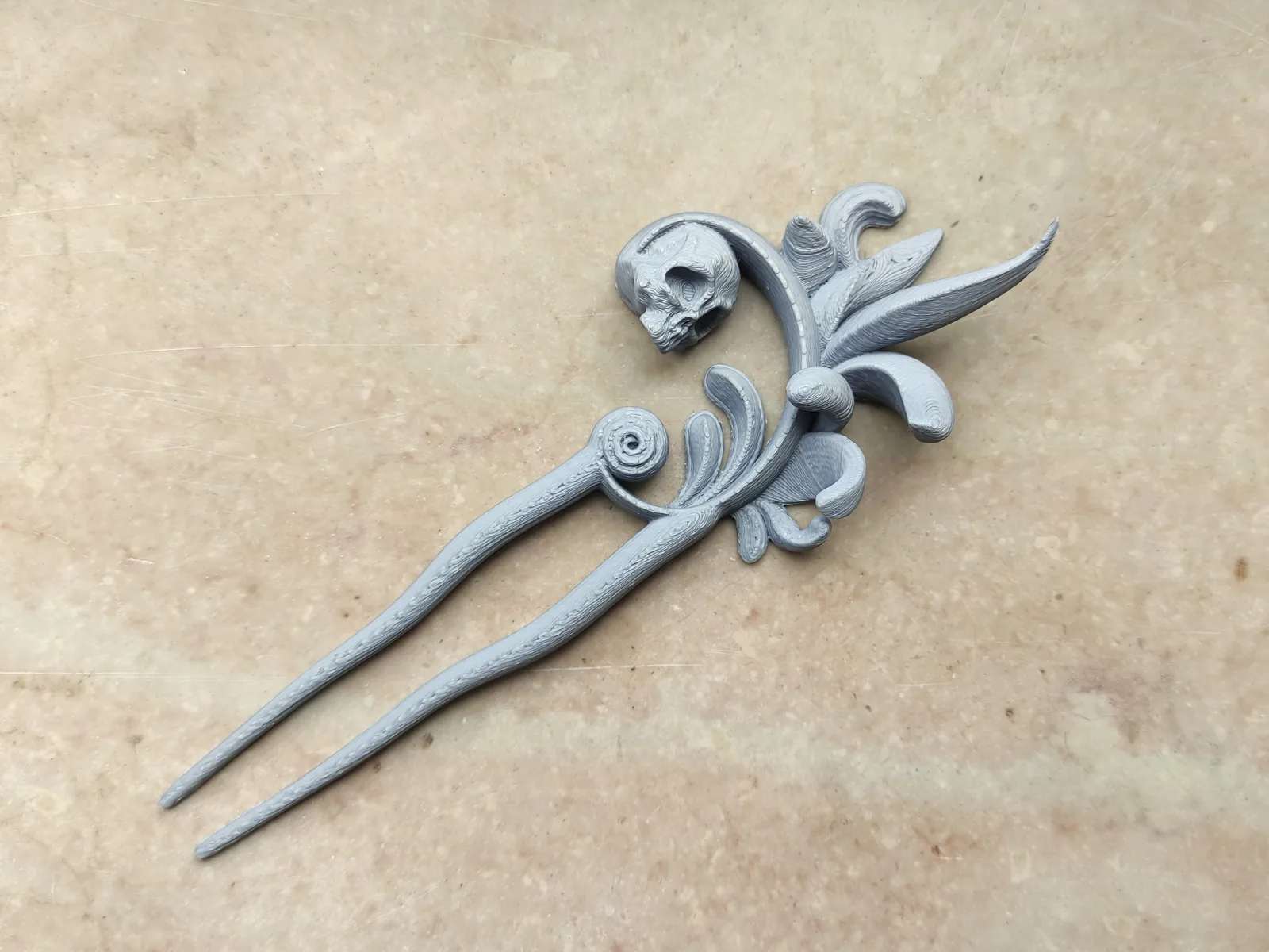 3D printed Victorian Hair Bun Pin, photo 3