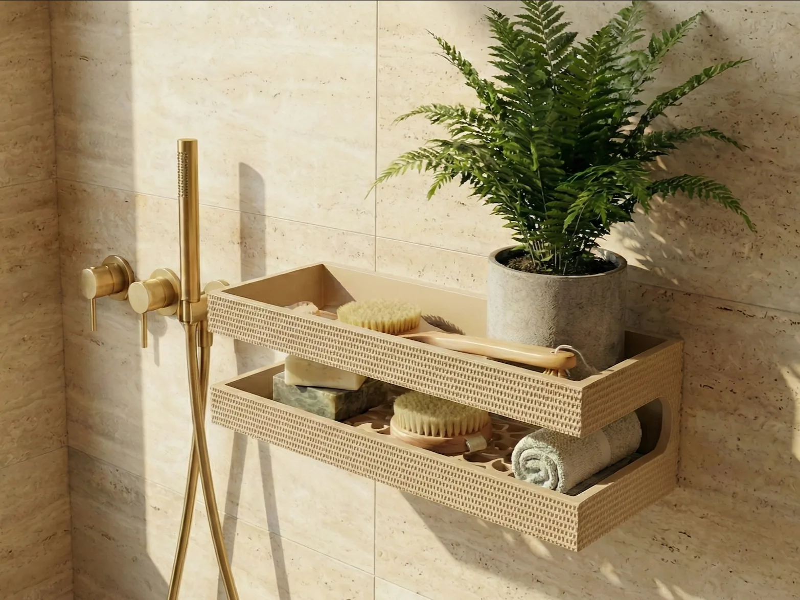 Two-Tier Shower Shelf