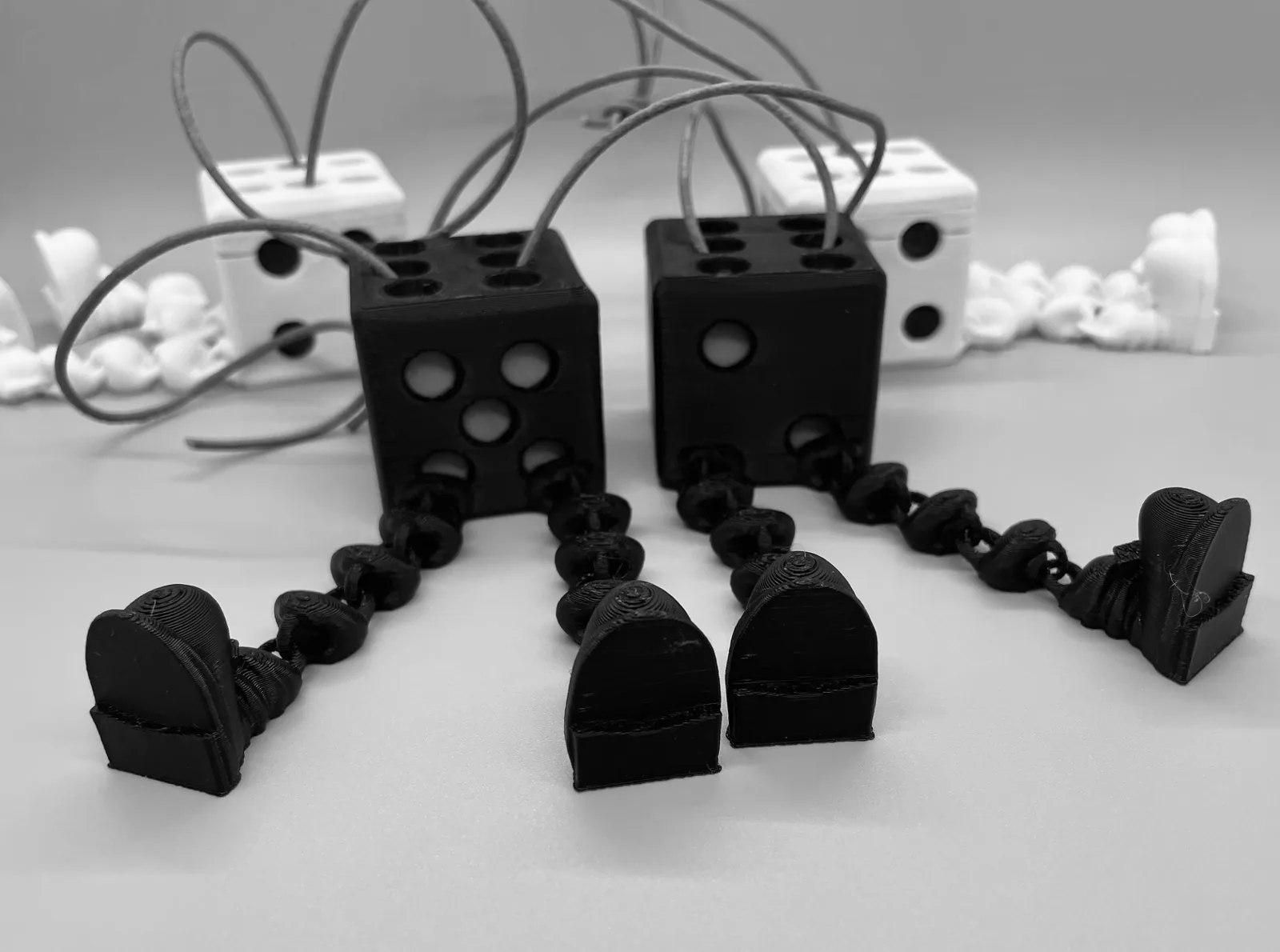 3D printed Rearview Mirror Dice with Legs, photo 4