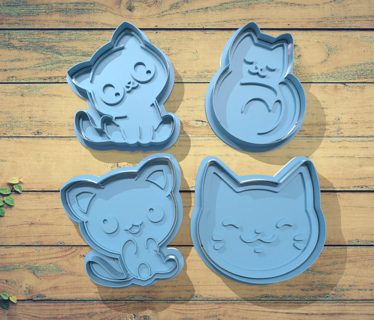 Cortadores de galletas de gatos impreso en 3D
