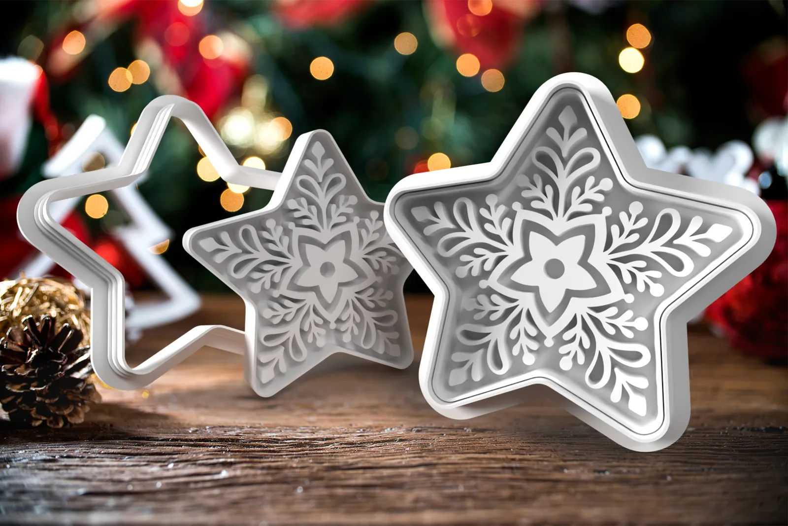 Cortador de galletas estrella con sello impreso en 3D, foto 5