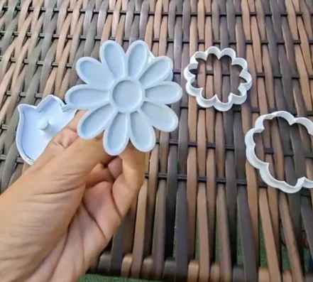 Cortadores de biscoito flores com carimbo impresso em 3D, foto 3