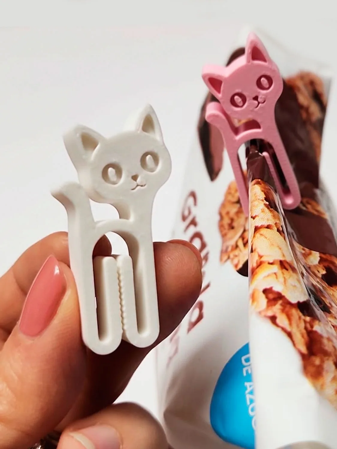 Gancho gatito para bolsas impreso en 3D, foto 5