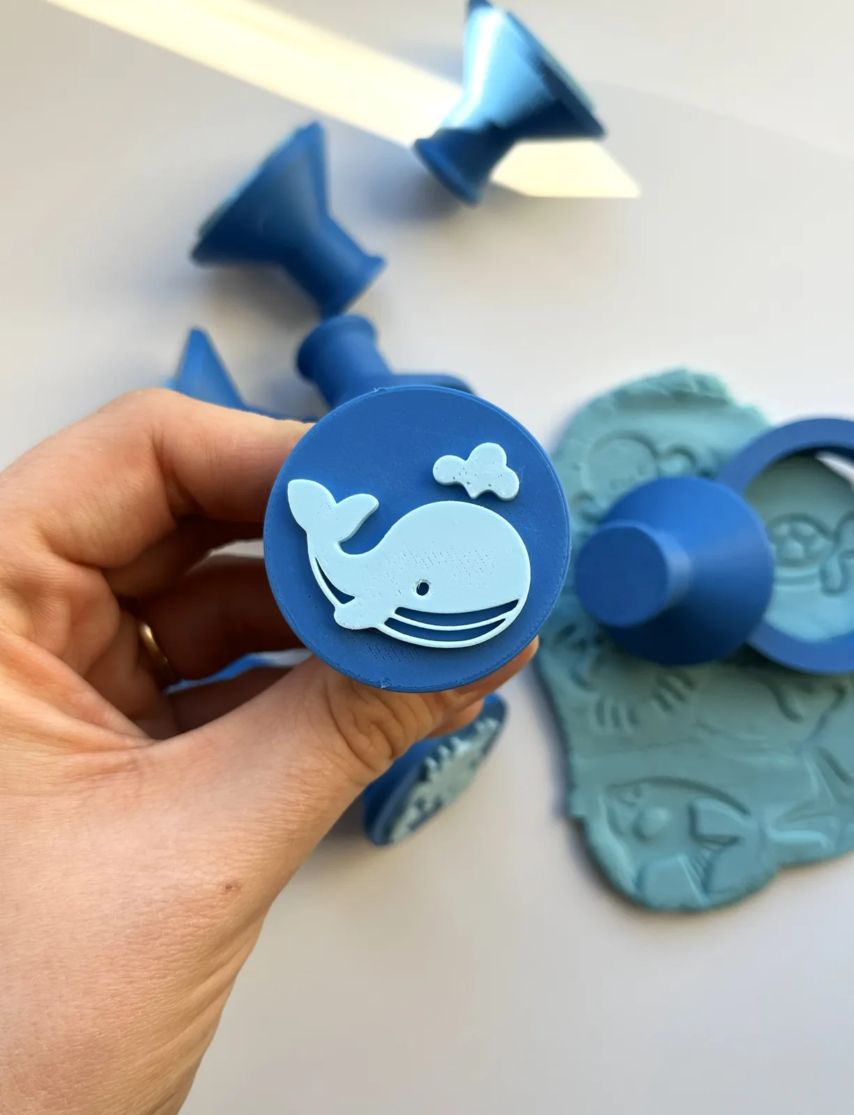 Carimbos de animais marinhos impresso em 3D, foto 3