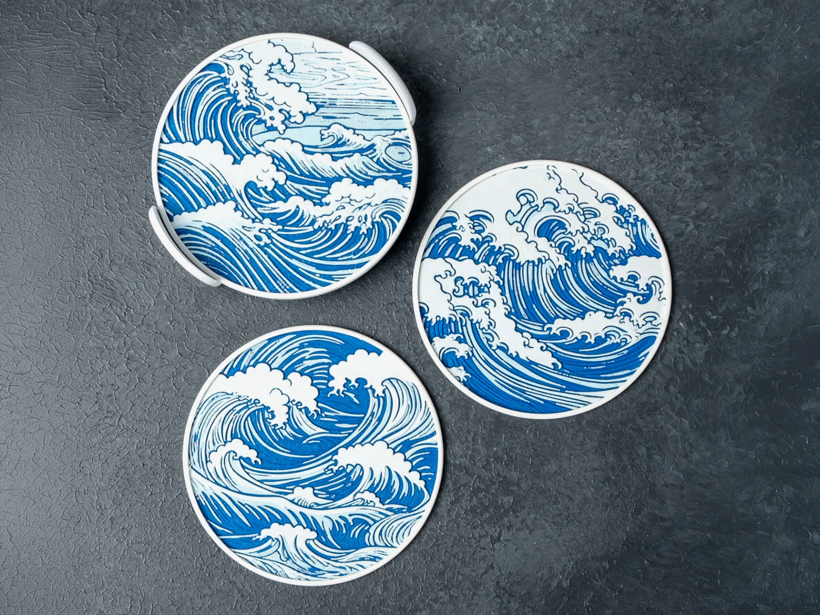 Posavasos de olas impreso en 3D, foto 4