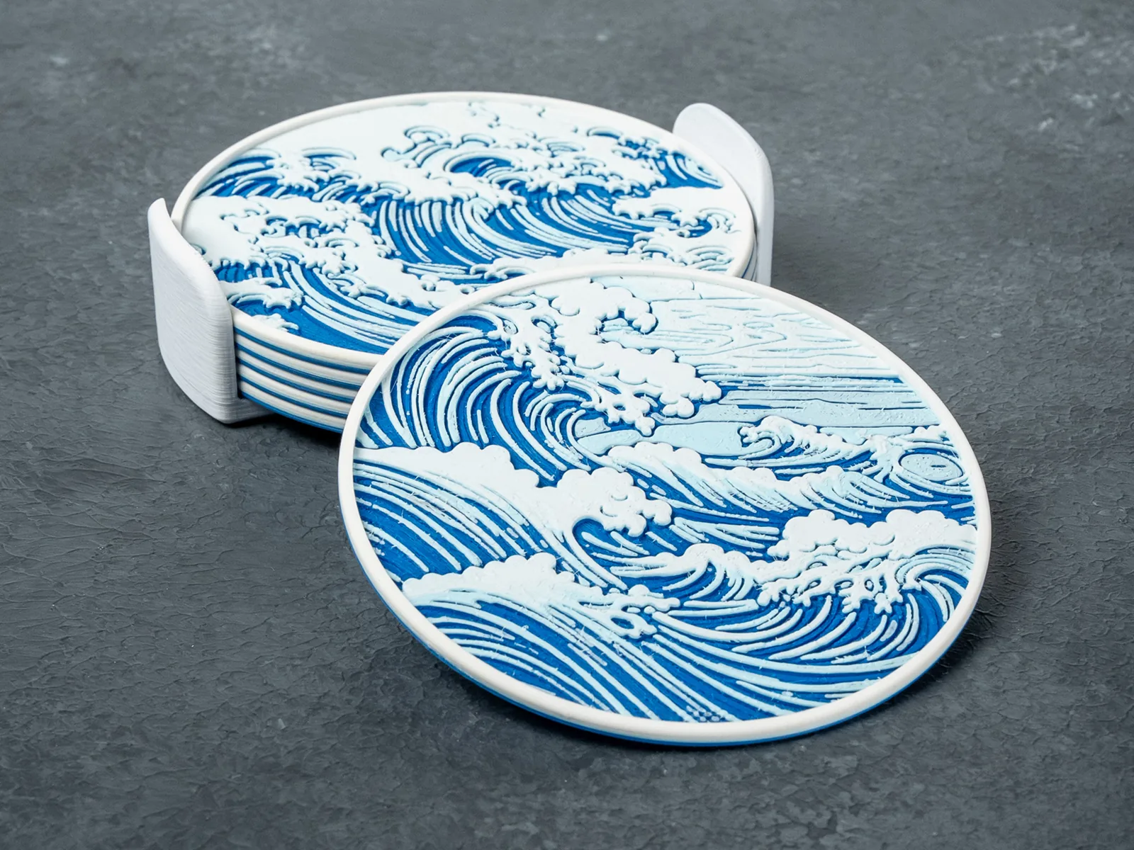 Posavasos de olas impreso en 3D, foto 5