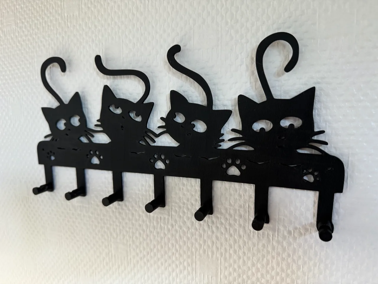 Colgador de llaves con gatos impreso en 3D, foto 4