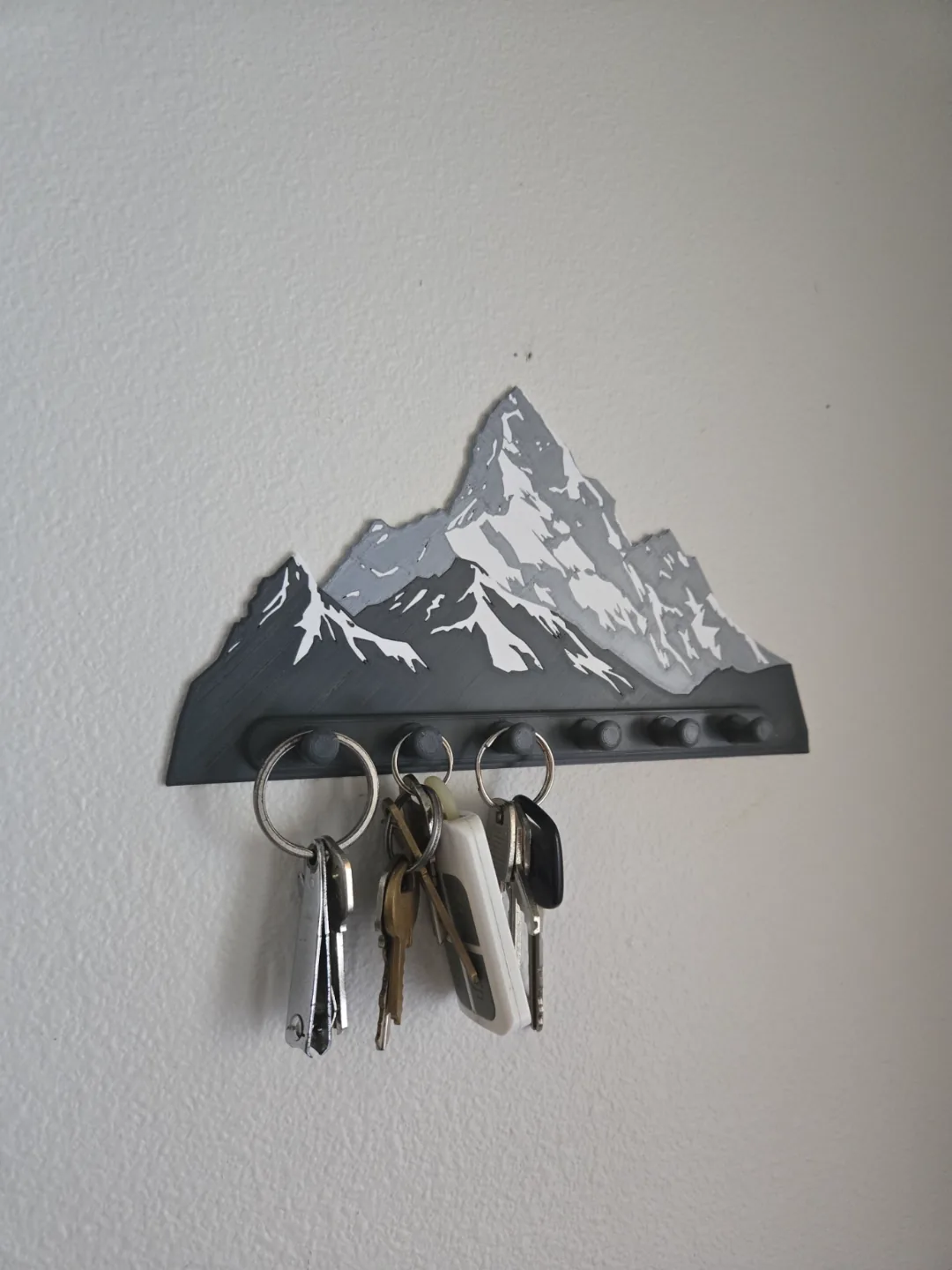Colgador de llaves montaña impreso en 3D, foto 3
