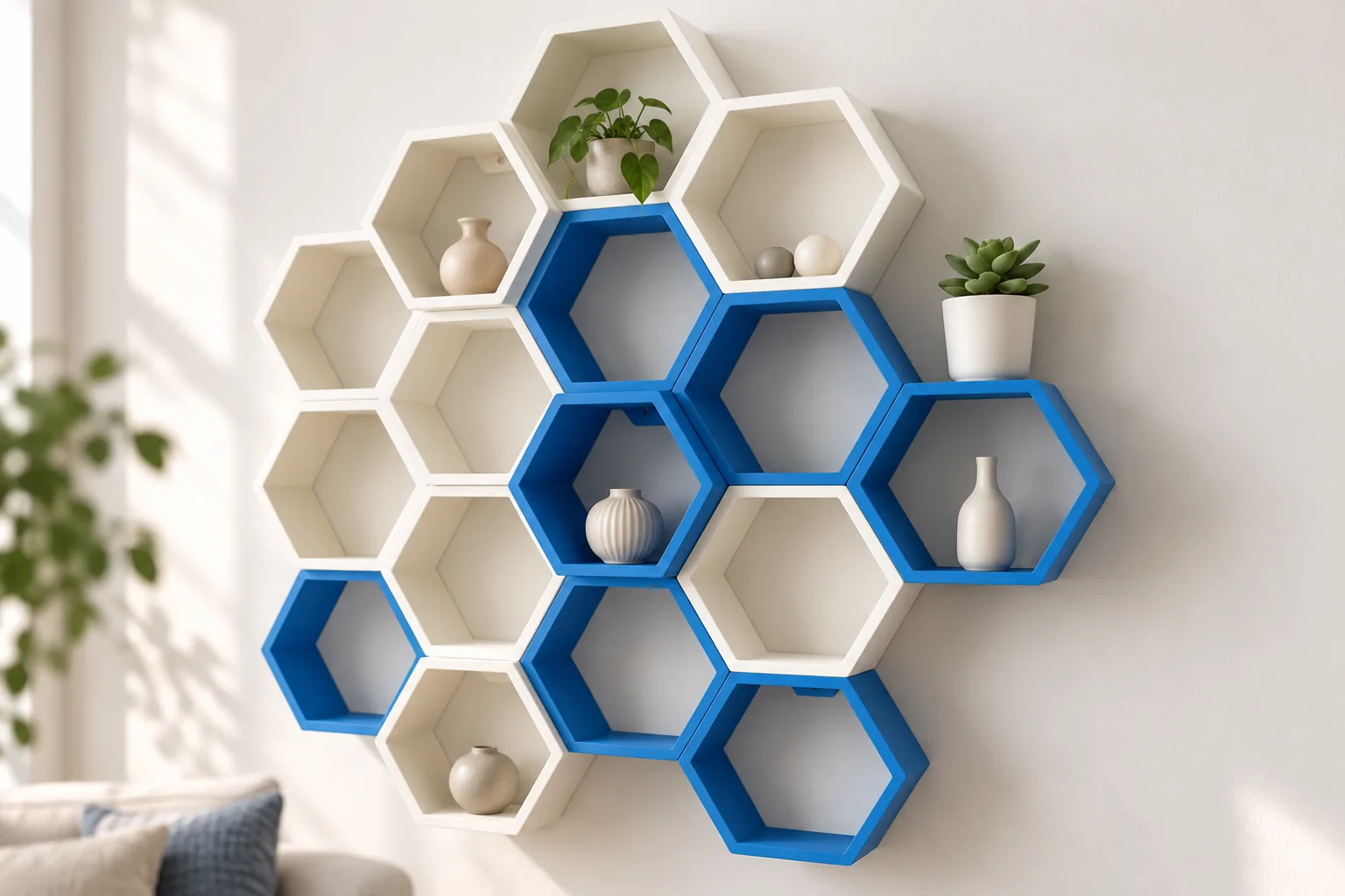 Prateleiras hexagonais modulares (por módulo)