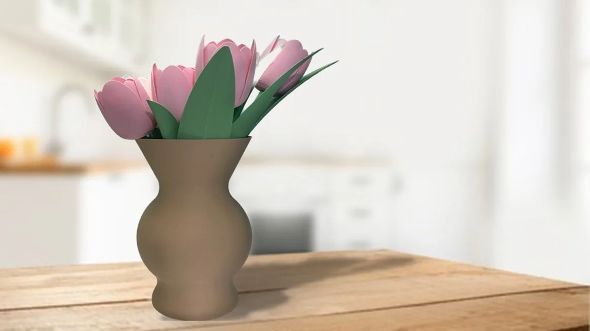 Ramo de 3 tulipanes impreso en 3D, foto 3