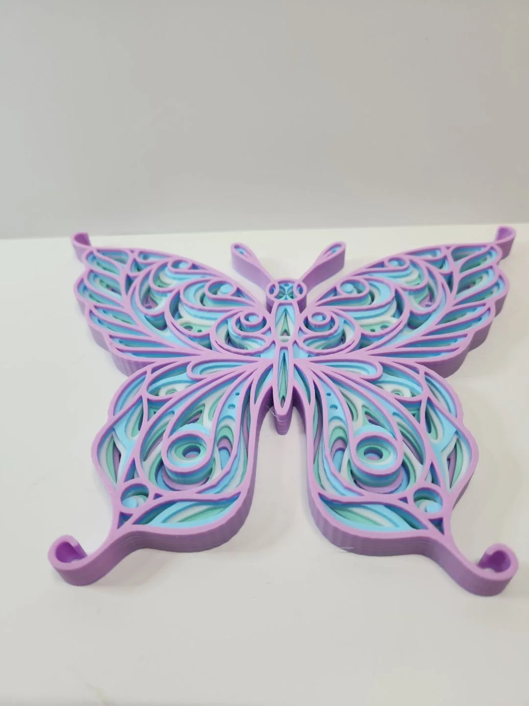 Mariposa mandala de pared impreso en 3D, foto 3