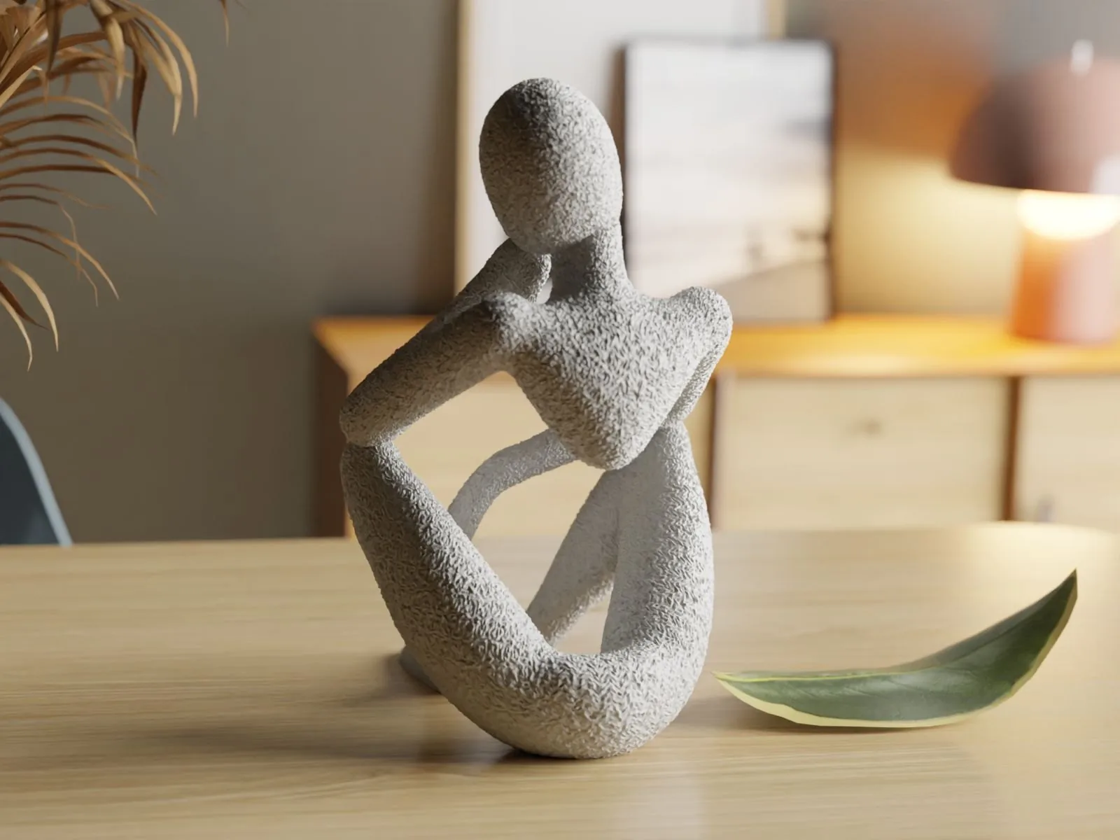 Escultura pensadora abstracta impreso en 3D, foto 4