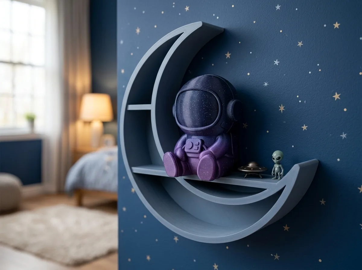 3D printed Crescent Moon Shelf, photo 3