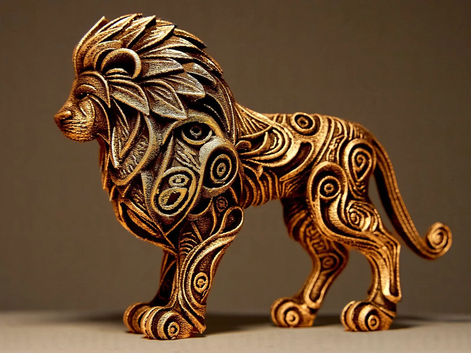 Escultura de león impreso en 3D, foto 4