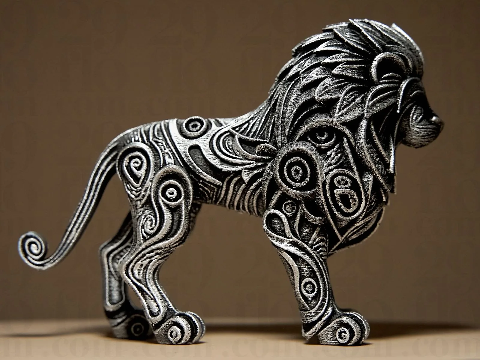 Escultura de león impreso en 3D, foto 5