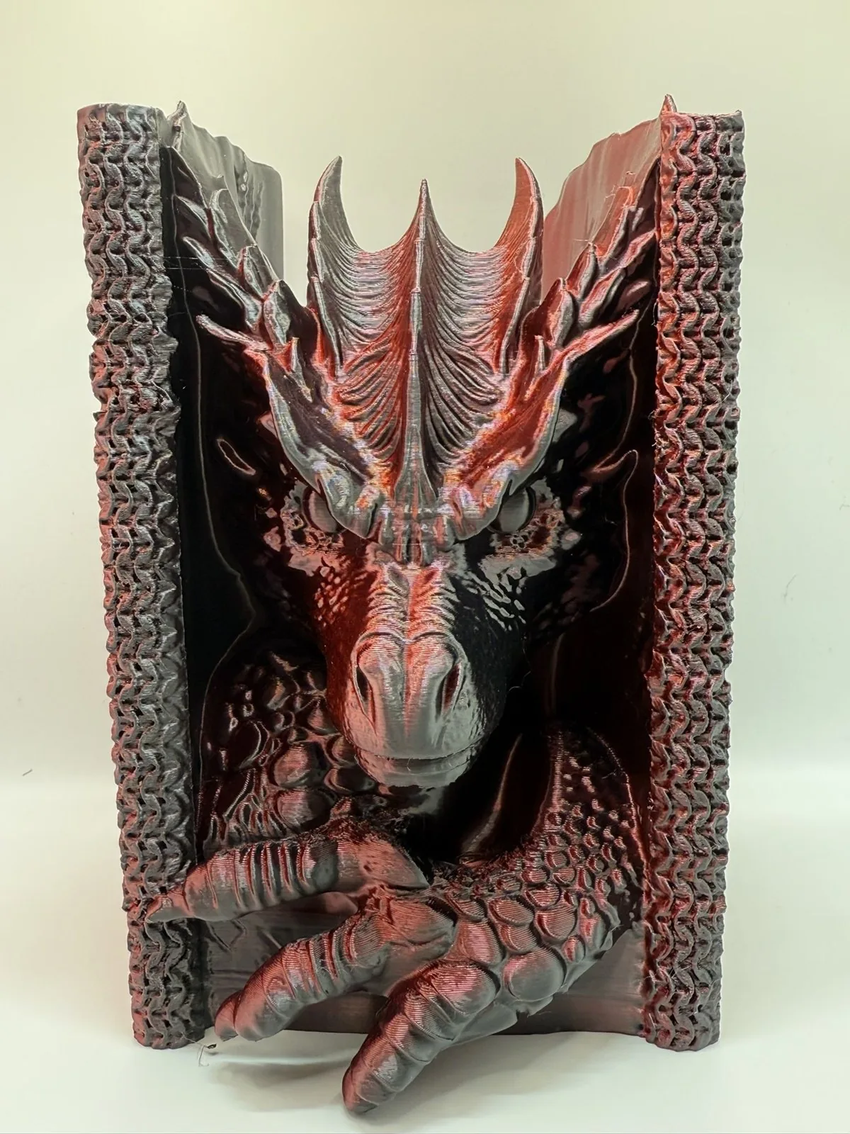 Sujetalibros dragón impreso en 3D, foto 3