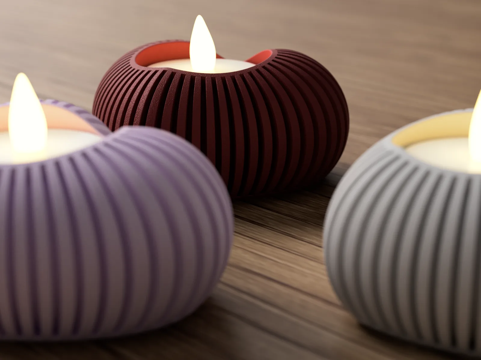 3D printed Japandi Heart Tea Light Holder, photo 3