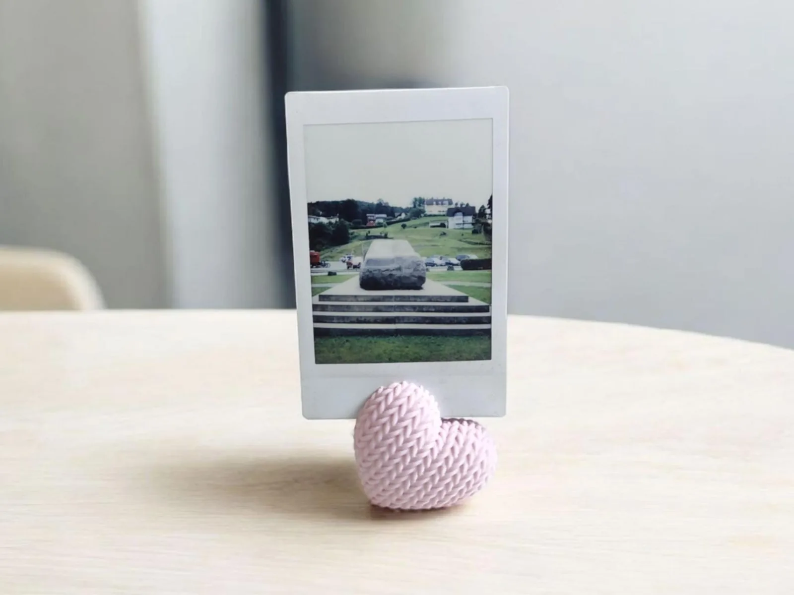 Corazón tejido portafoto impreso en 3D