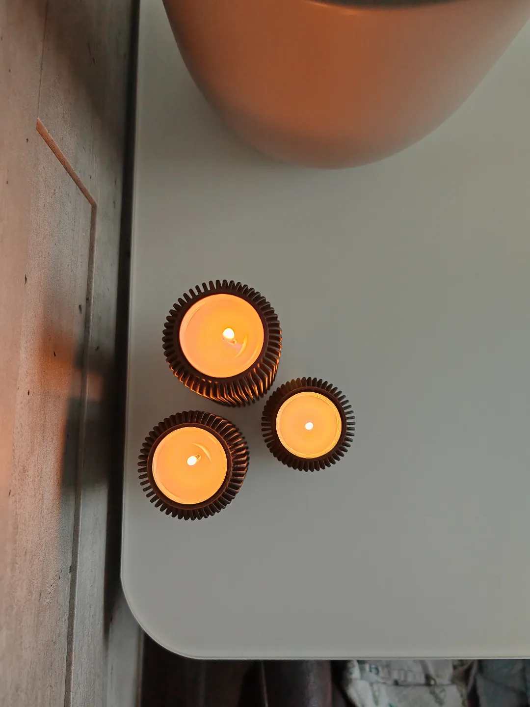 Porta-velas canelados impresso em 3D, foto 4