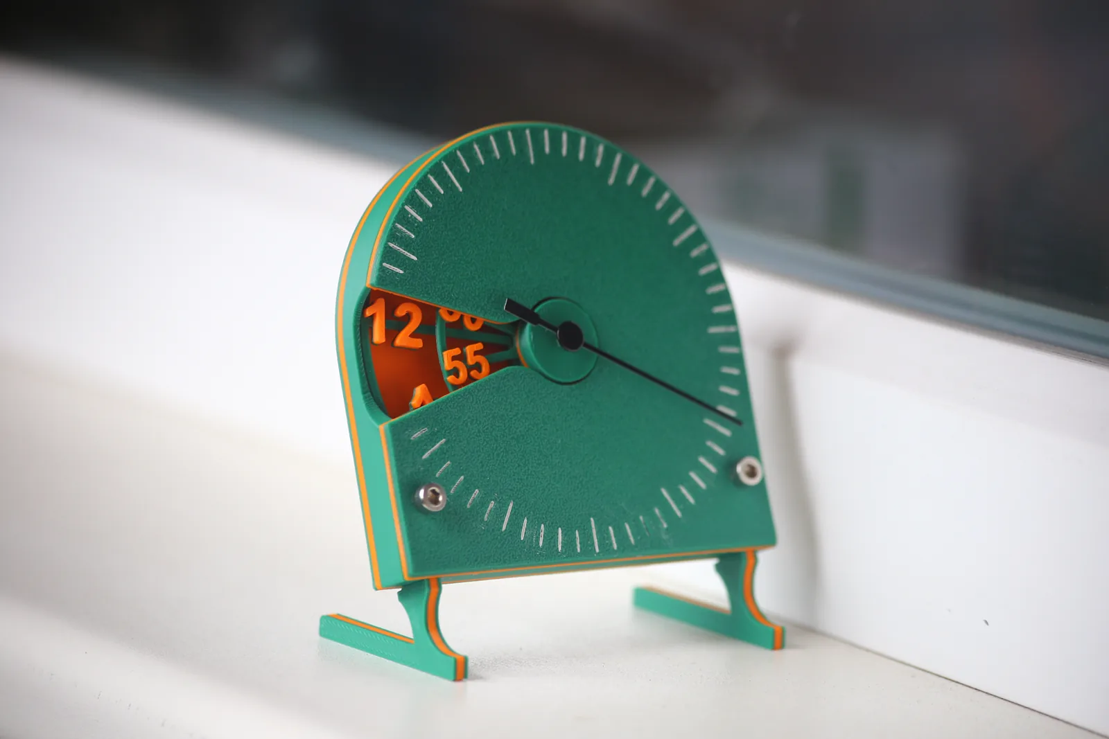 Reloj de disco giratorio impreso en 3D, foto 3