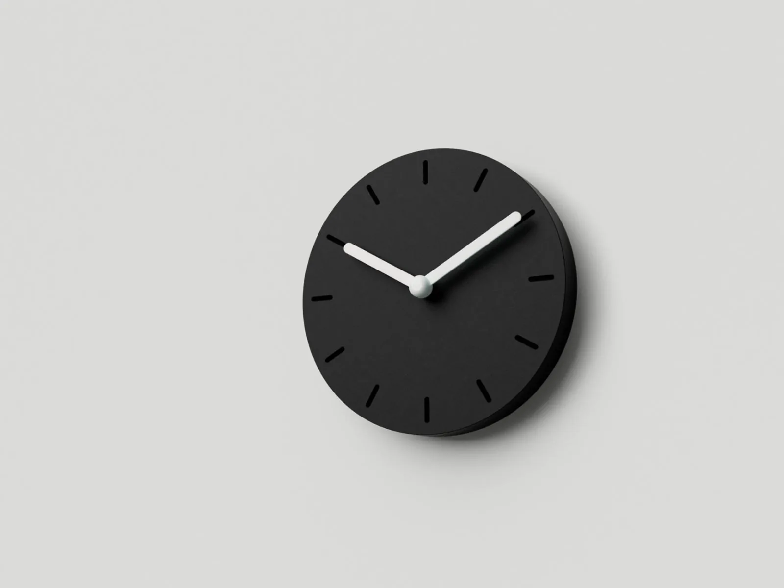 Reloj de pared minimalista impreso en 3D, foto 3