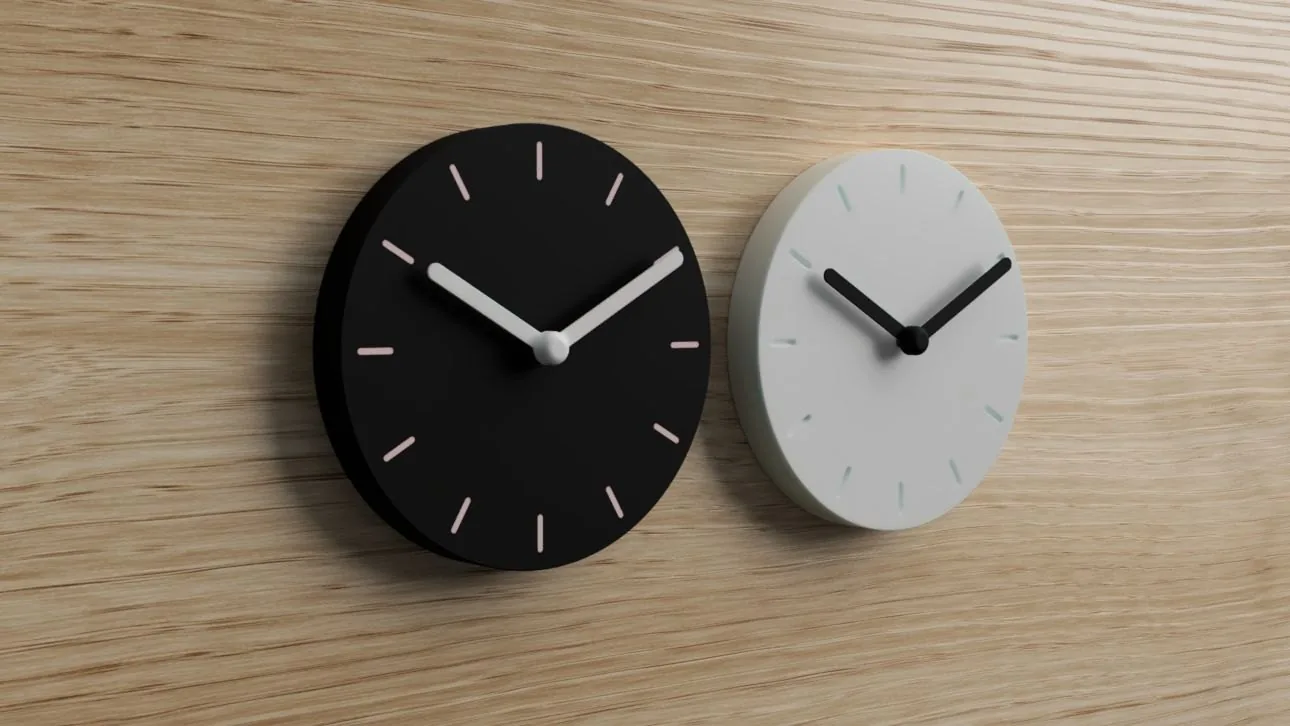 Reloj de pared minimalista impreso en 3D, foto 4