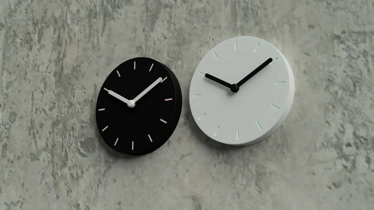 Reloj de pared minimalista impreso en 3D, foto 5