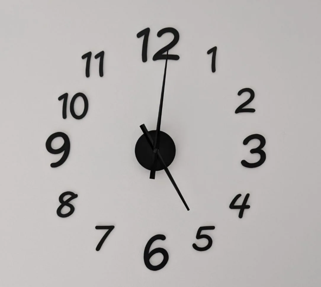 Números para reloj de pared impreso en 3D