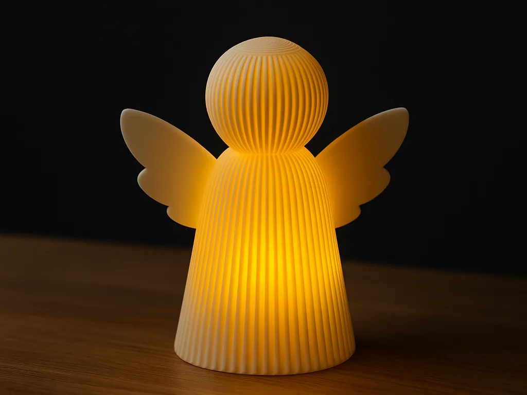Ángel navideño para vela LED