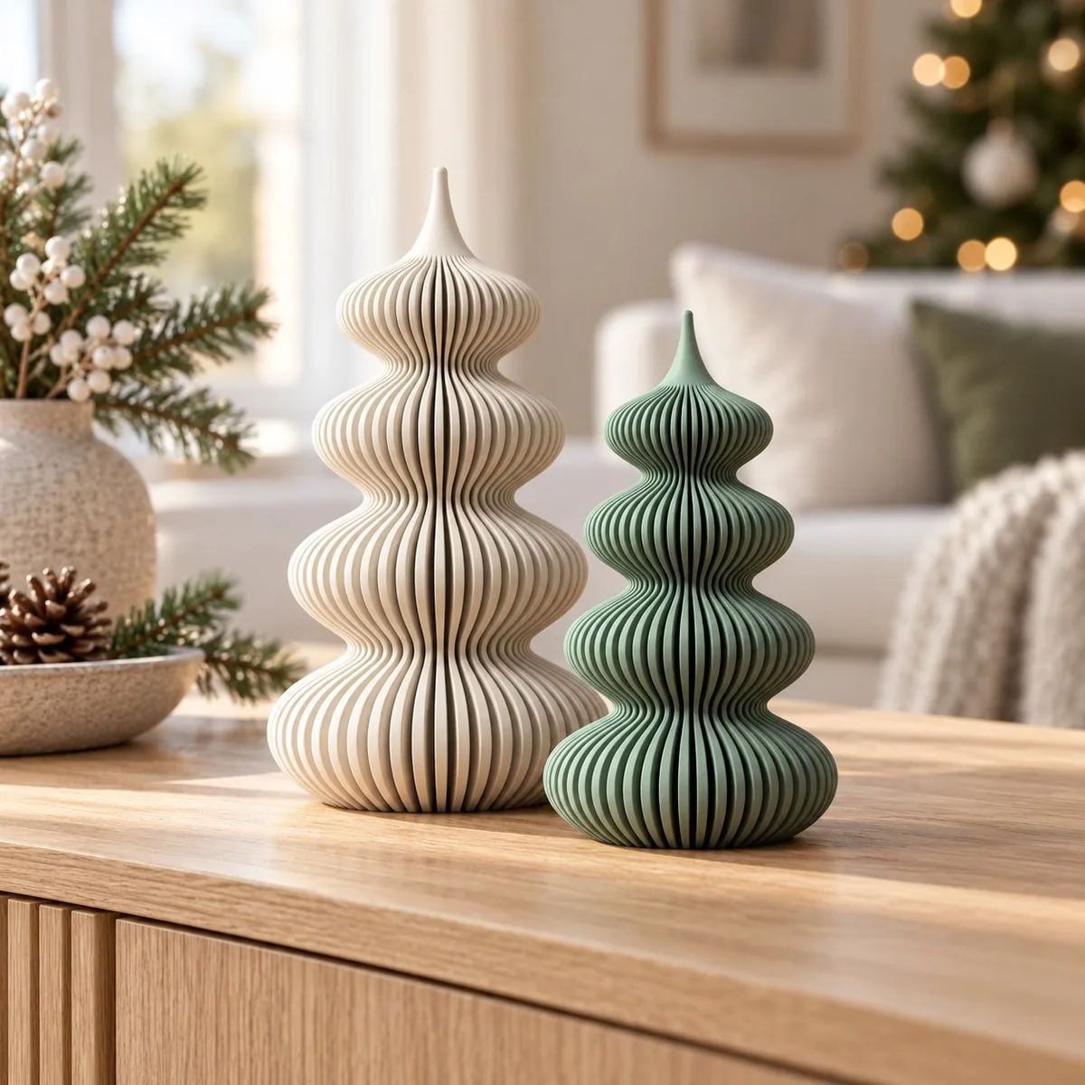 3D printed Modern Christmas tree for LED tealight, photo 3