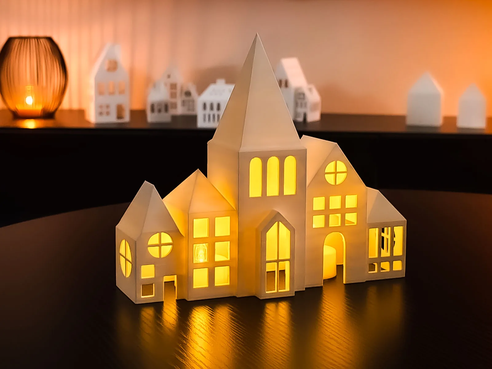 Church and Houses for LED Tealight