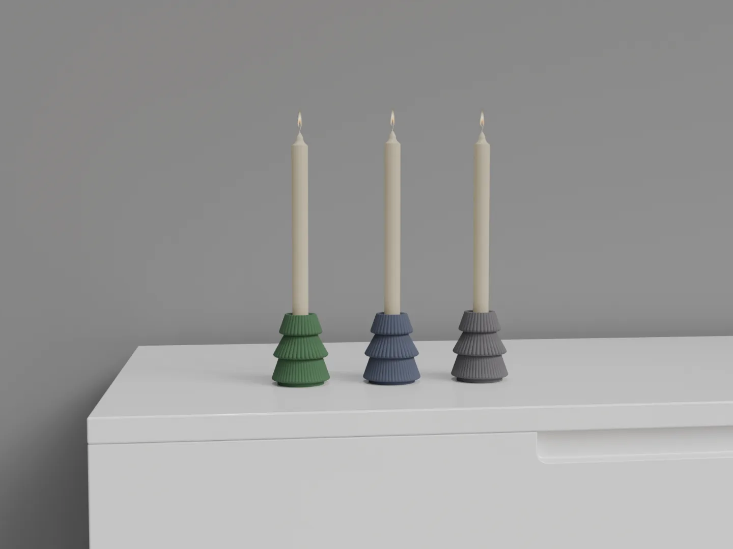 Pine Tree Taper Candle Holder