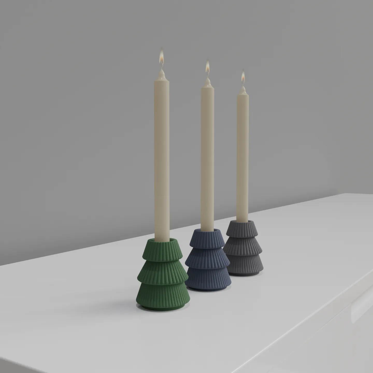 3D printed Pine Tree Taper Candle Holder, photo 3