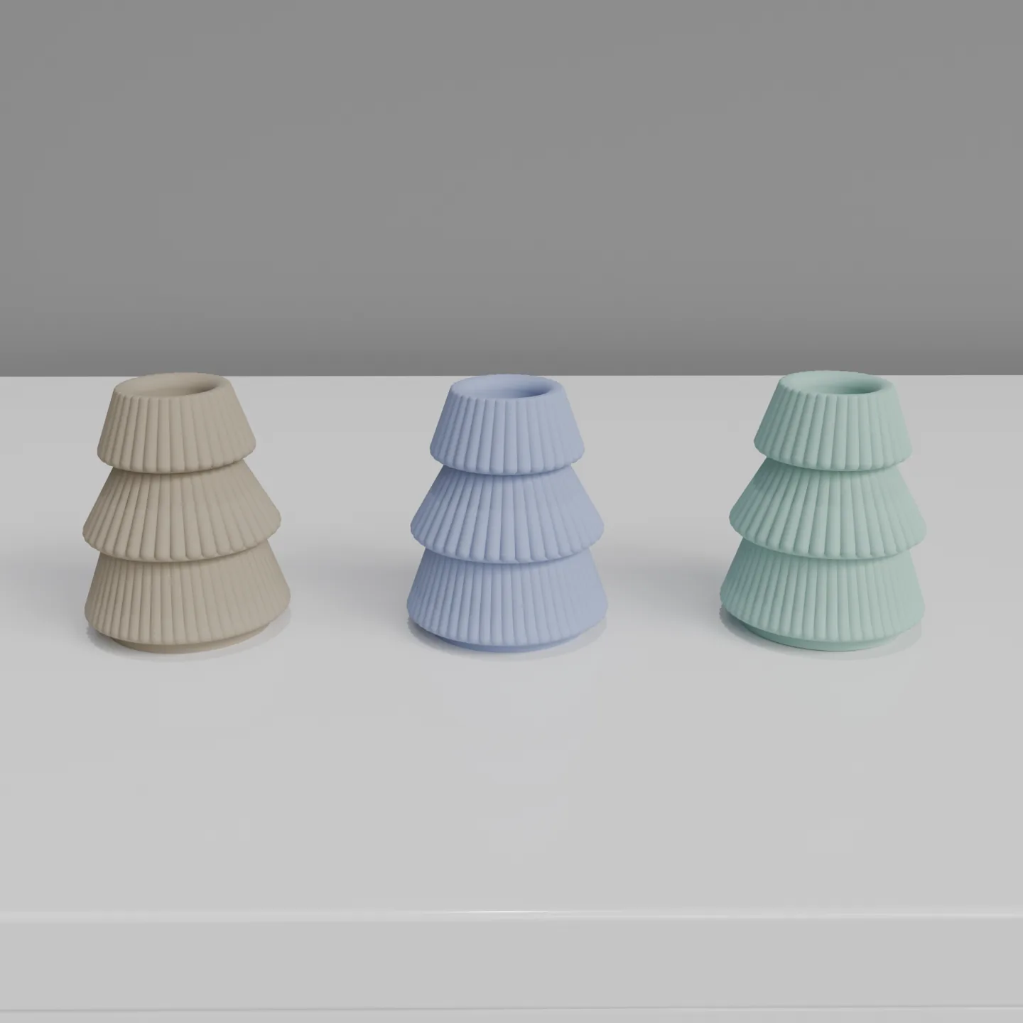 3D printed Pine Tree Taper Candle Holder, photo 4