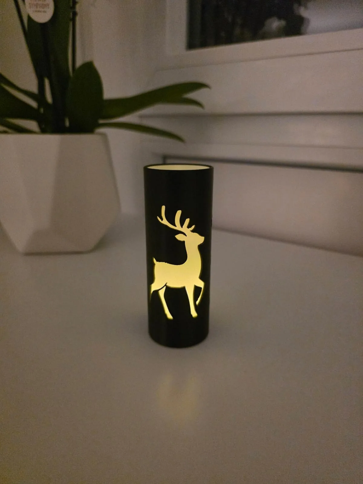 3D printed Black winter openwork cover for LED tealight (4 motifs), photo 4