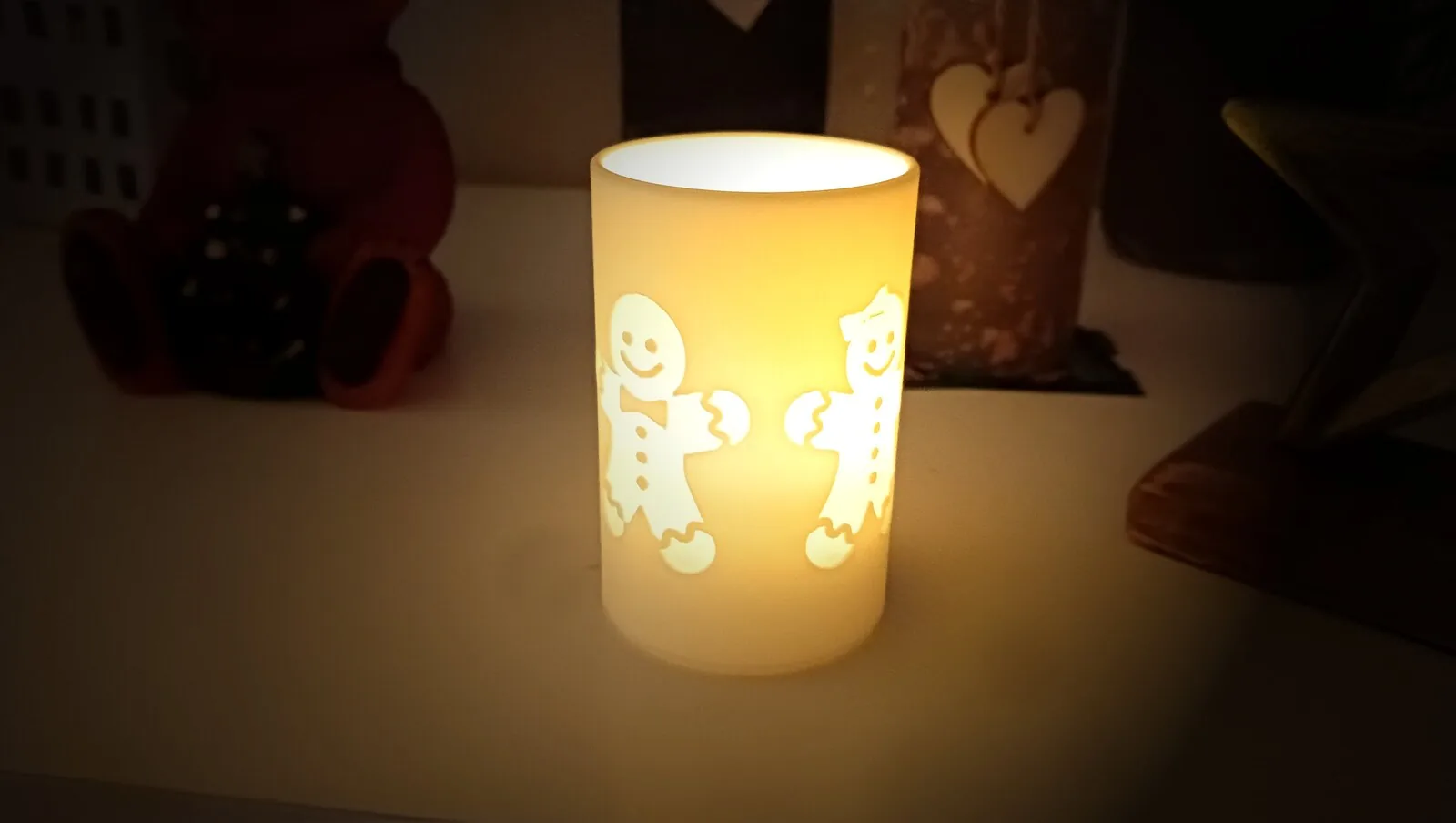 Funda luminosa navideña para vela LED (5 diseños) impreso en 3D, foto 4