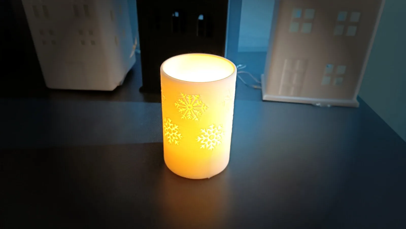 Funda luminosa navideña para vela LED (5 diseños) impreso en 3D, foto 5