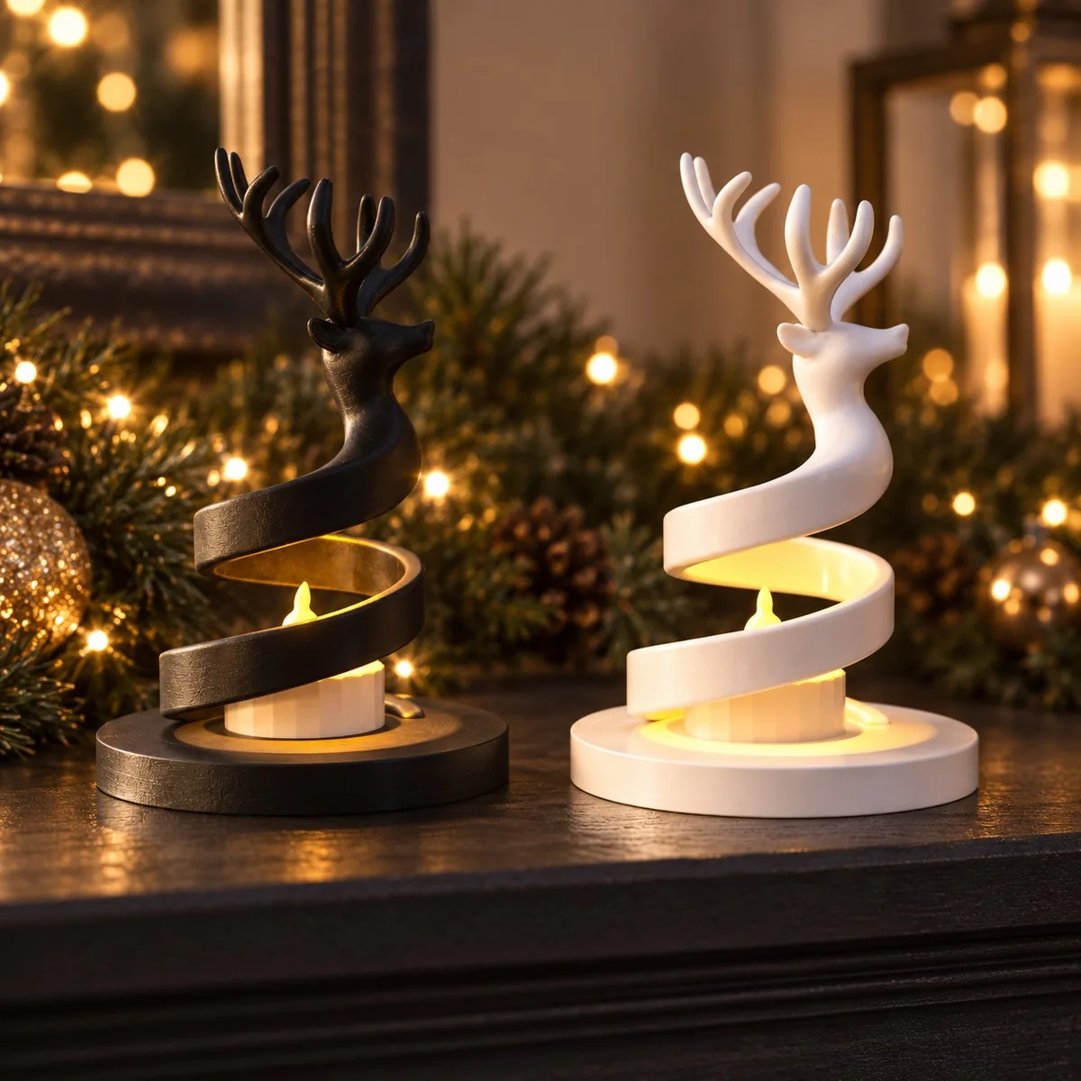 3D printed Spiral Reindeer for LED Candle, photo 3