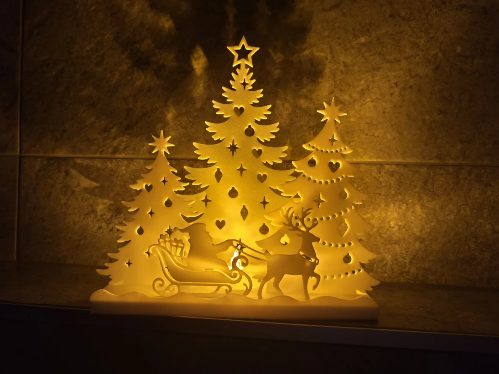 Christmas Scene Tealight Holder