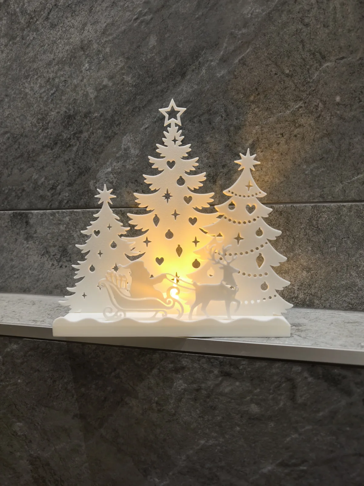 3D printed Christmas Scene Tealight Holder, photo 3