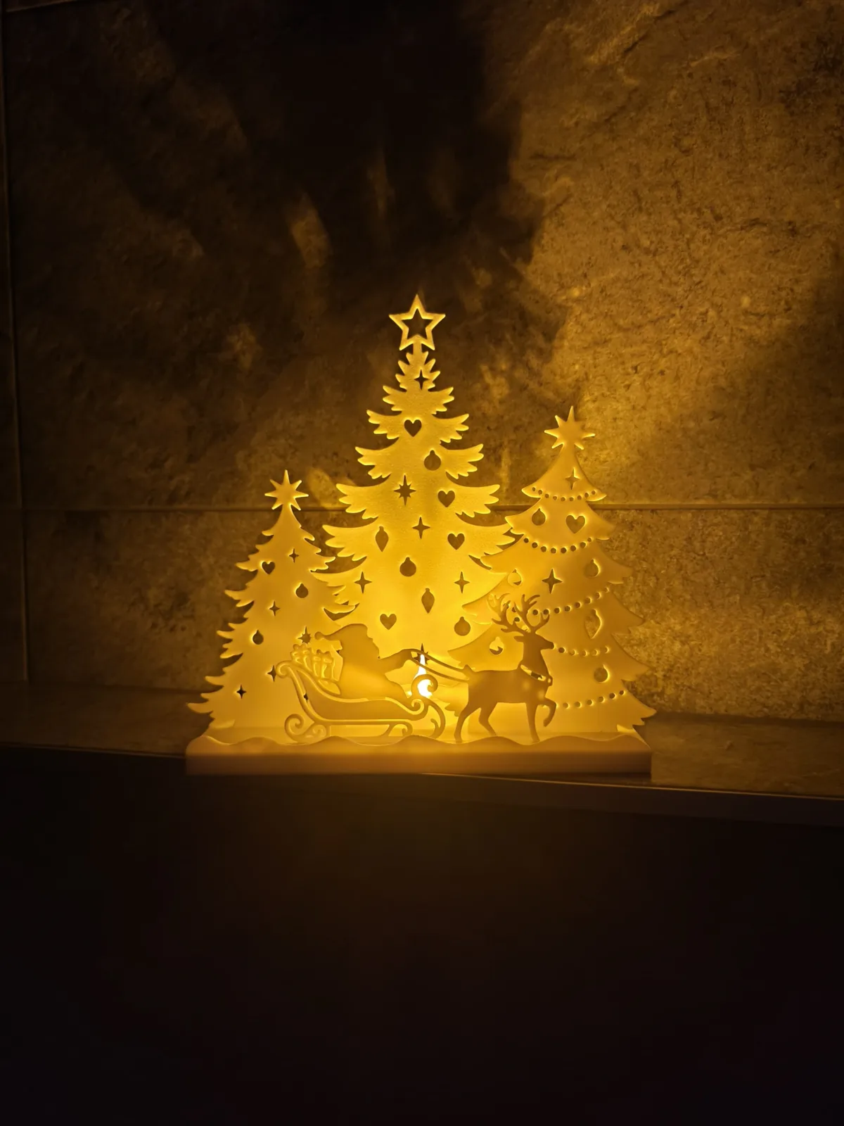 3D printed Christmas Scene Tealight Holder, photo 4