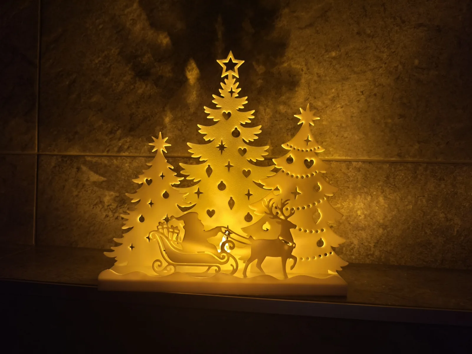 3D printed Christmas Scene Tealight Holder, photo 5