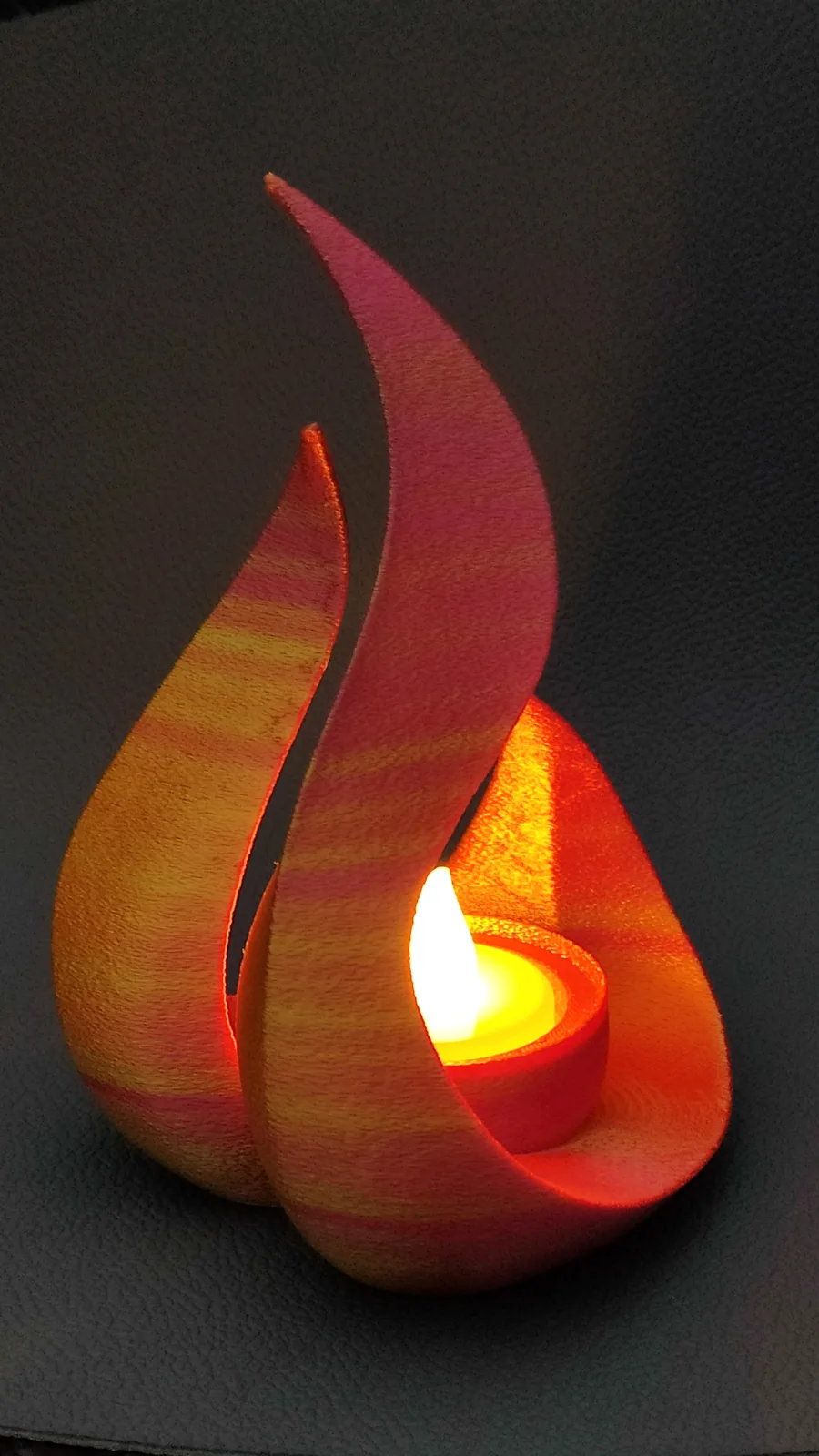 3D printed Flame Tealight Holder, photo 3