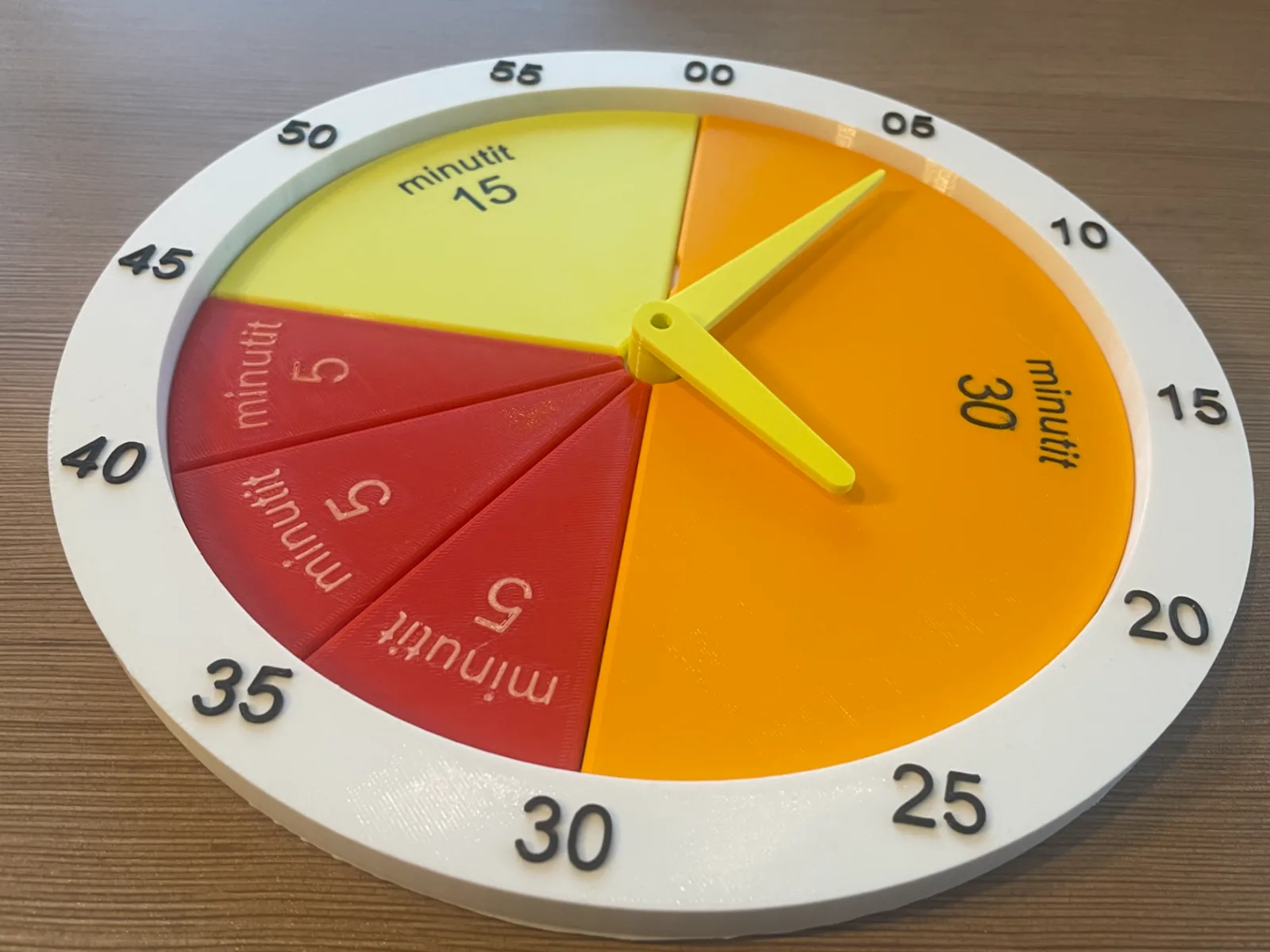 Reloj didáctico para aprender la hora