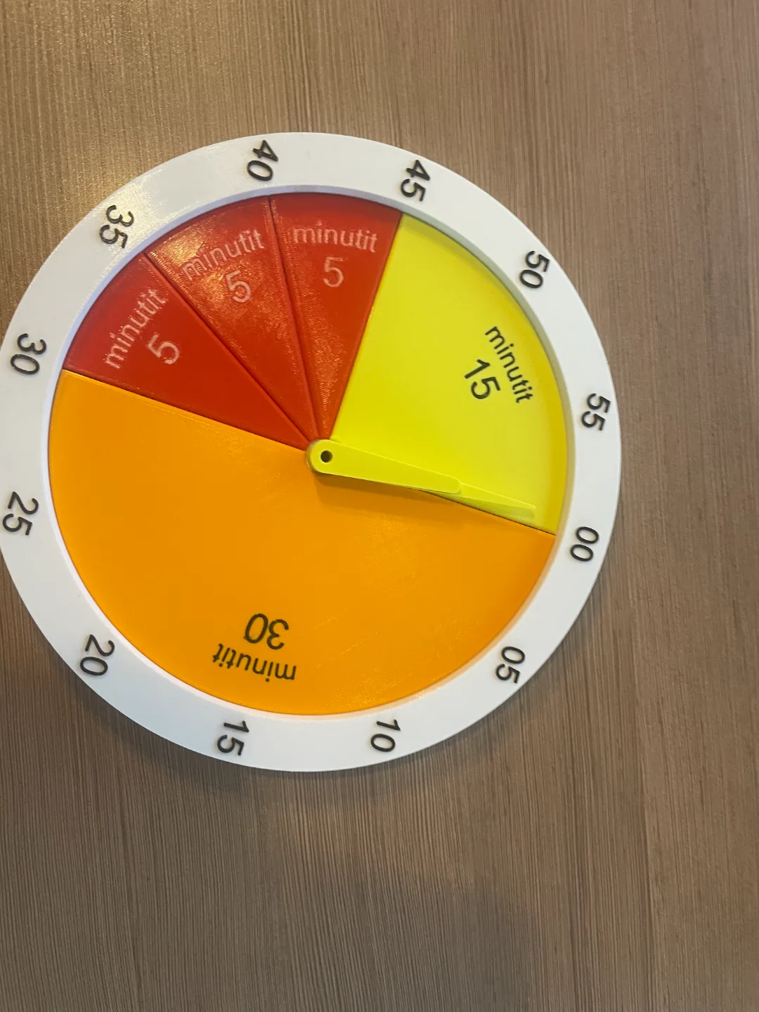 Reloj didáctico para aprender la hora impreso en 3D, foto 3